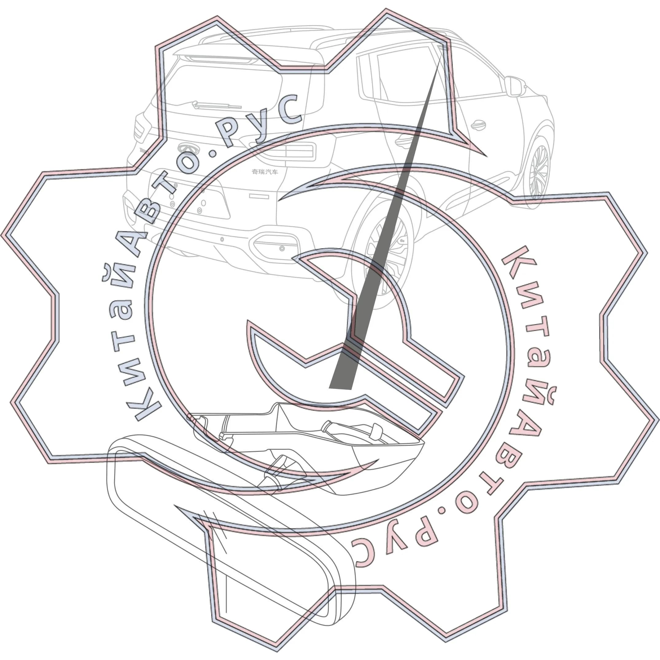 Схема: Зеркало салонное