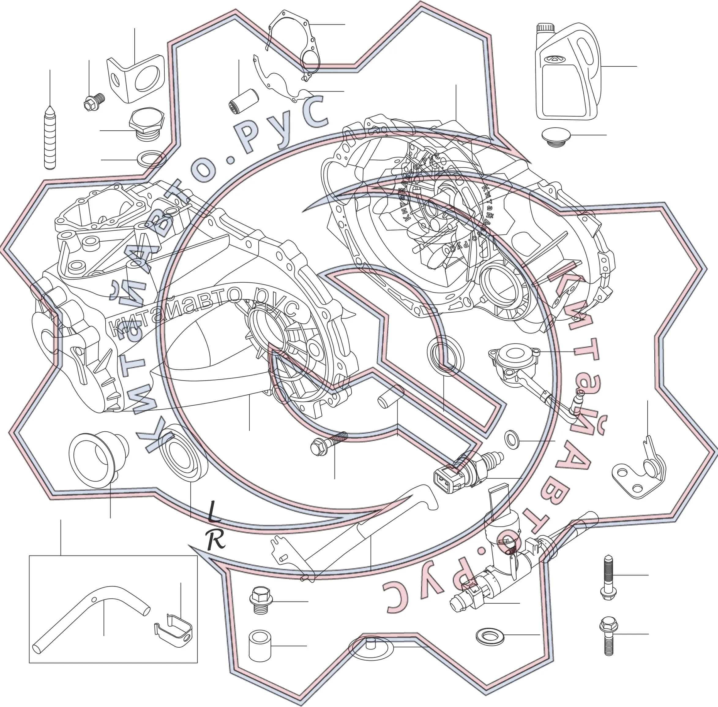 Схема: Корпус КПП