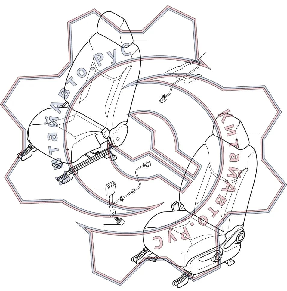Схема: Передние сиденья