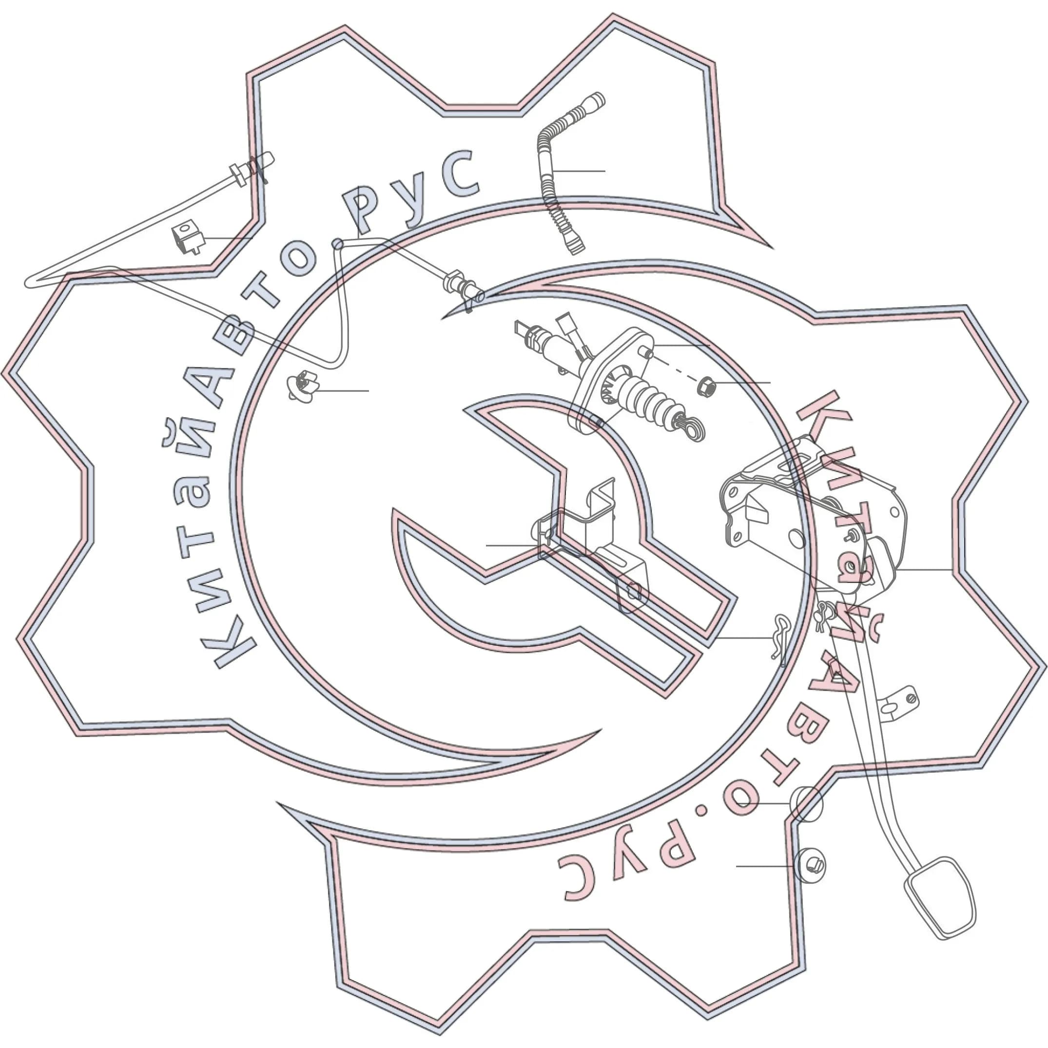 Схема: Педаль сцепления